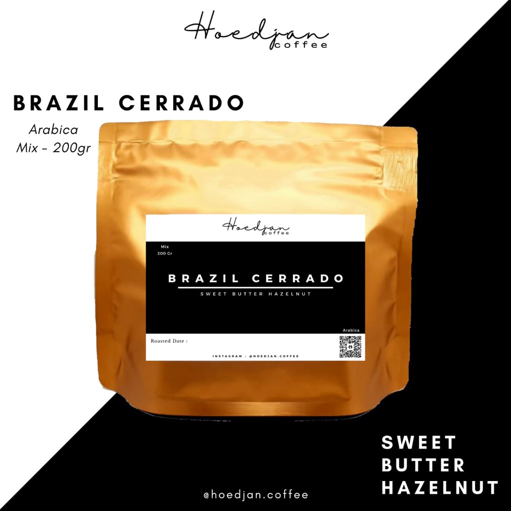 

Kopi Arabica Brazil Cerrado 200gr - Hoedjan Coffee