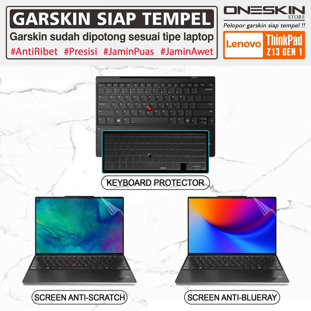 Garskin Sticker Laptop Pelindung Screen Keyboard Protector Lenovo Thinkpad Z13 Gen 1 Gambar Full Body Silikon Bening Glossy Doff Anti Blueray Cooskin