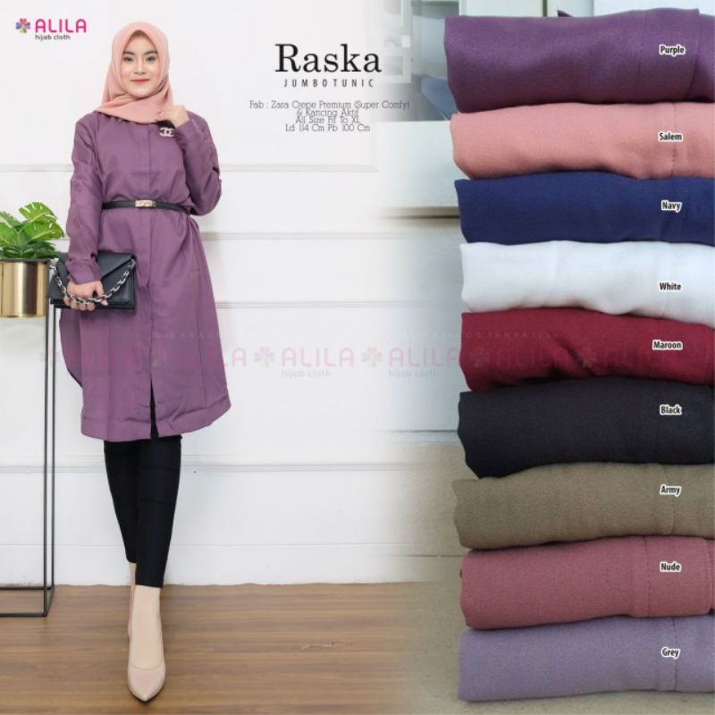 Raska Jumbo Tunic Premium by Alila Hijab Cloth