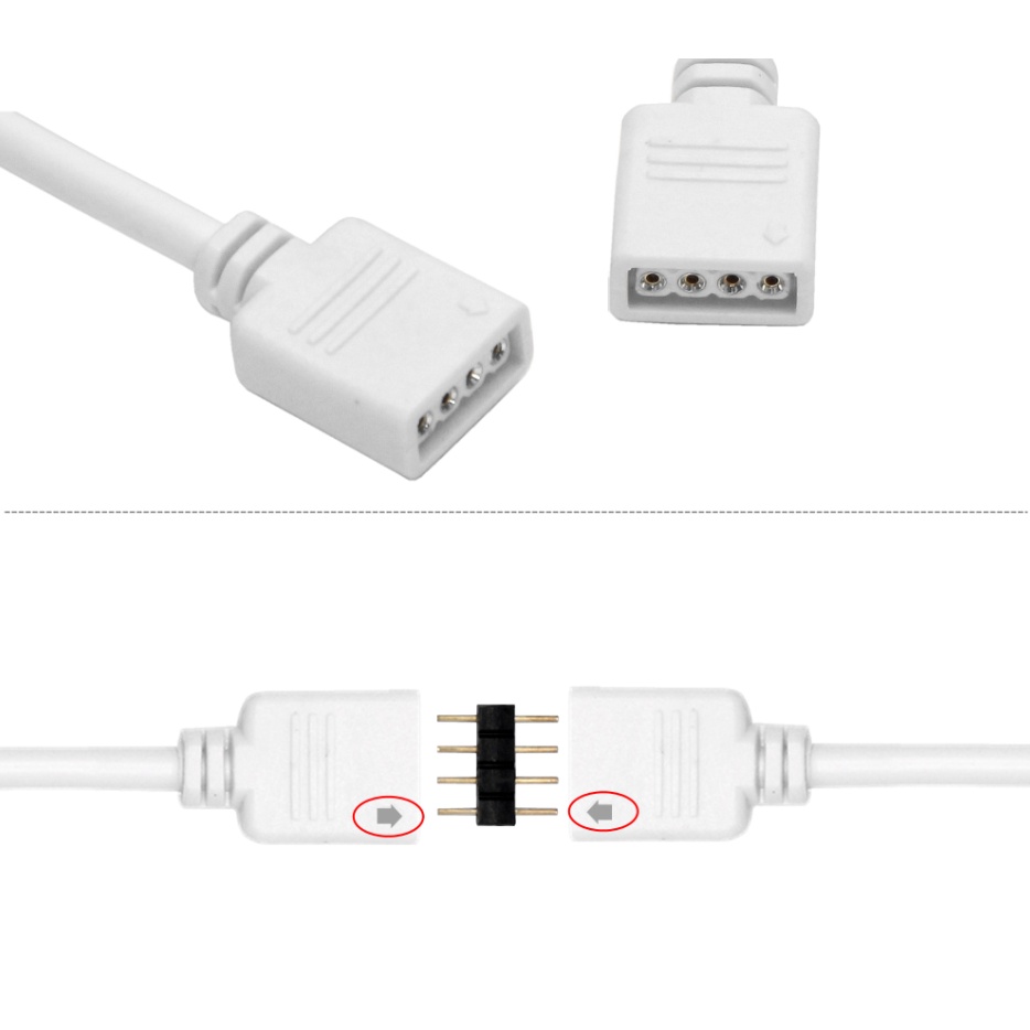 Kabel Sambungan LED Strip RGB 2835 5050 1 to 4 TRIPLEDI Cable Splitter 4 Pin Konektor