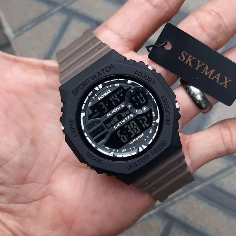 [Skymax Original] Jam Tangan Pria Digital Tali Rubber Water PROOF || Jam Tangan Pria Mantul 2023 || Jam Tangan Pria Termurah Dan Terlaris Free Batre Cadangan