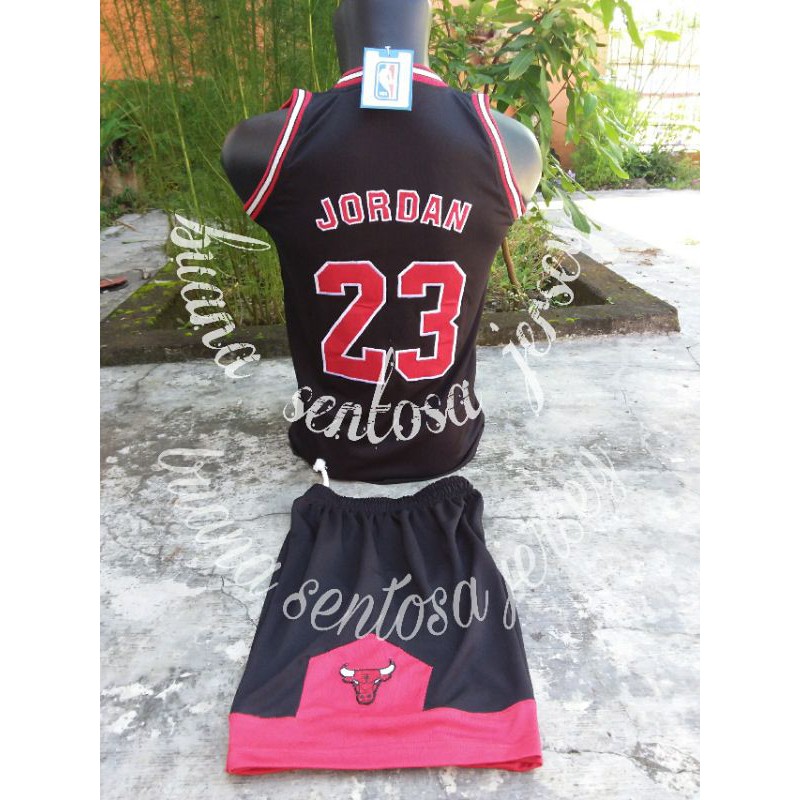 Jordan Kidds Jersey Basket Baju & Celana Anak Bordir Full