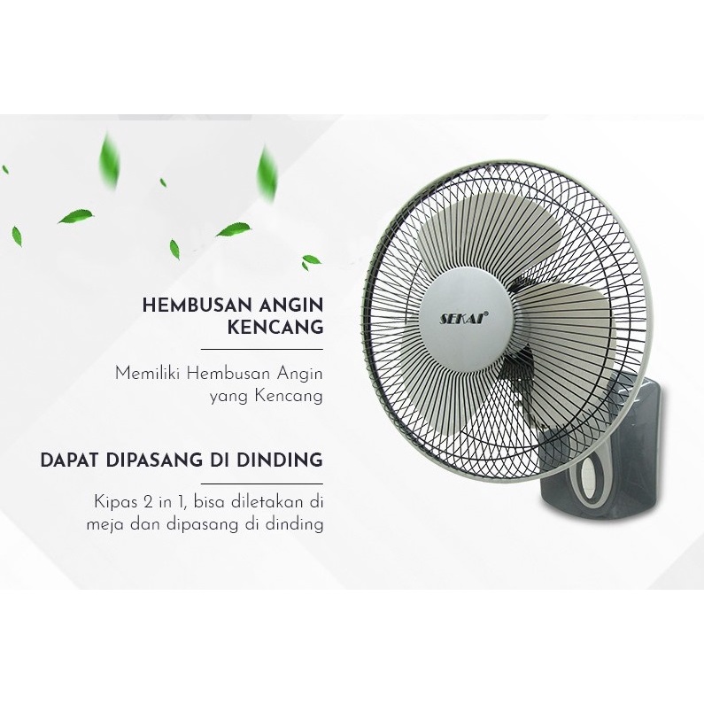 SEKAI Desk Fan Kipas Angin Meja (2 in 1) 12 Inch DFN 1216 D