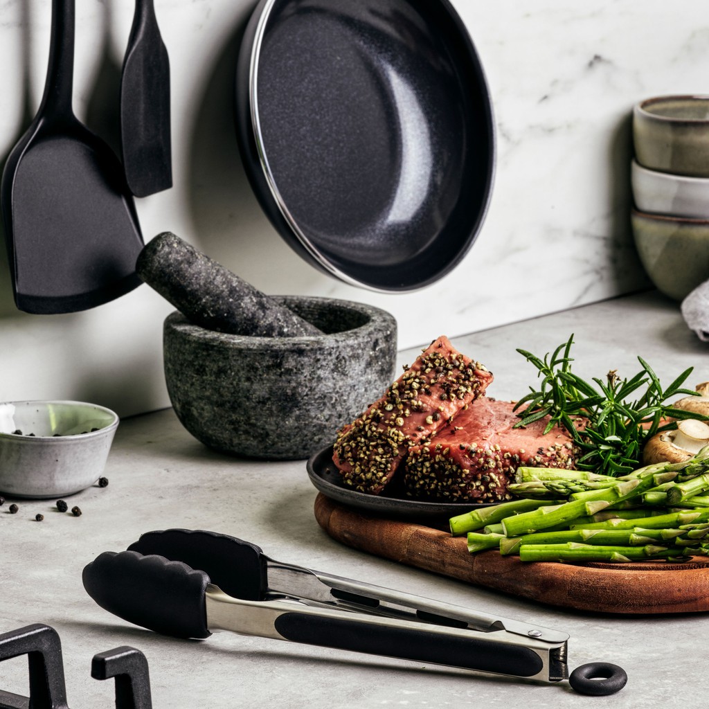 GreenPan Silicone Tongs Capitan Black