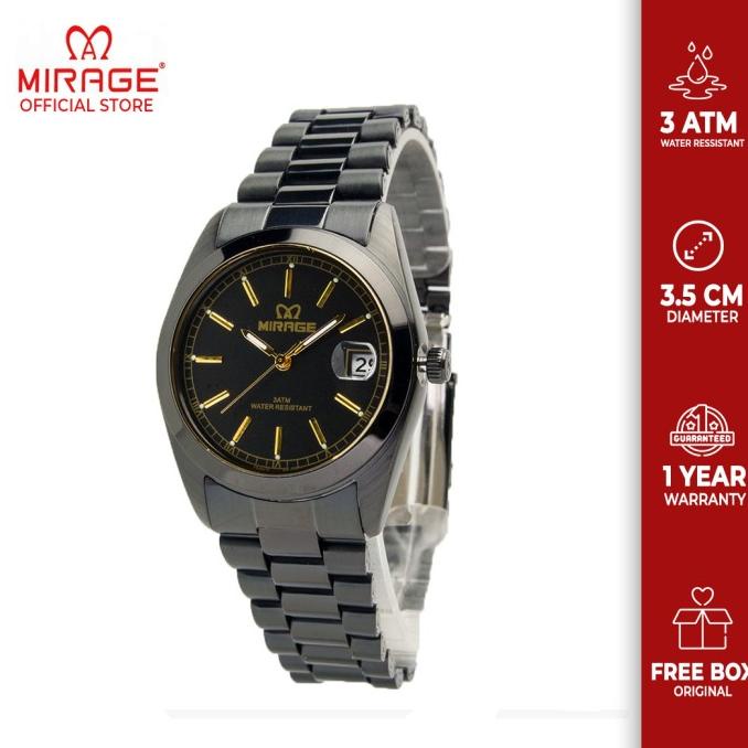 Premium Watch Original Mirage Jam Tangan Wanita TS195M Hitam barang ada
