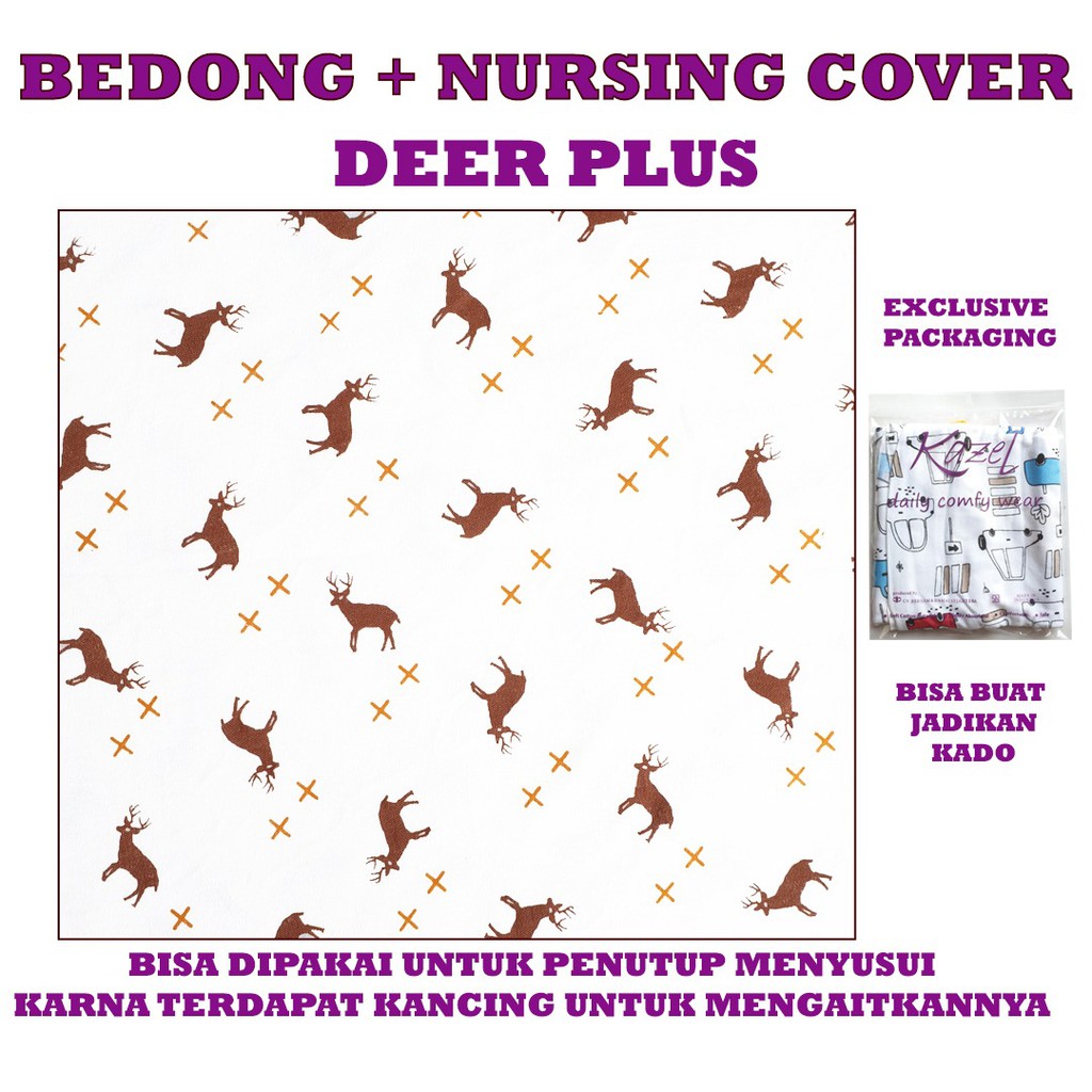 1 Pcs  / 3  PCS KAZEL BEDONG ( SWADDLE  ) + NURSING COVER  Bahan Lembut  110 x 90 cm