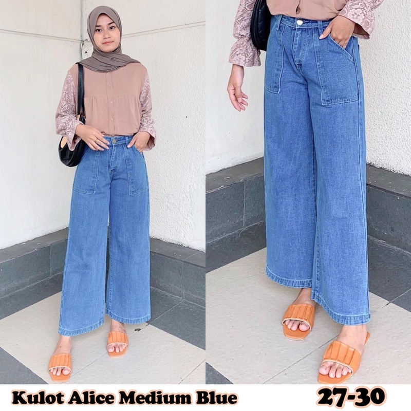 Kulot Kantong Tempel Alice Medium Blue