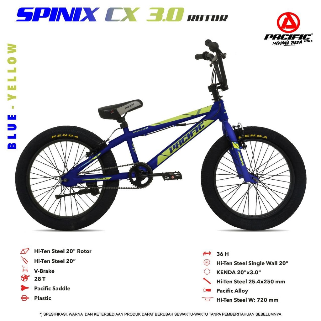 SEPEDA BMX 20" PACIFIC SPINIX CX BAN 3.0 ROTOR