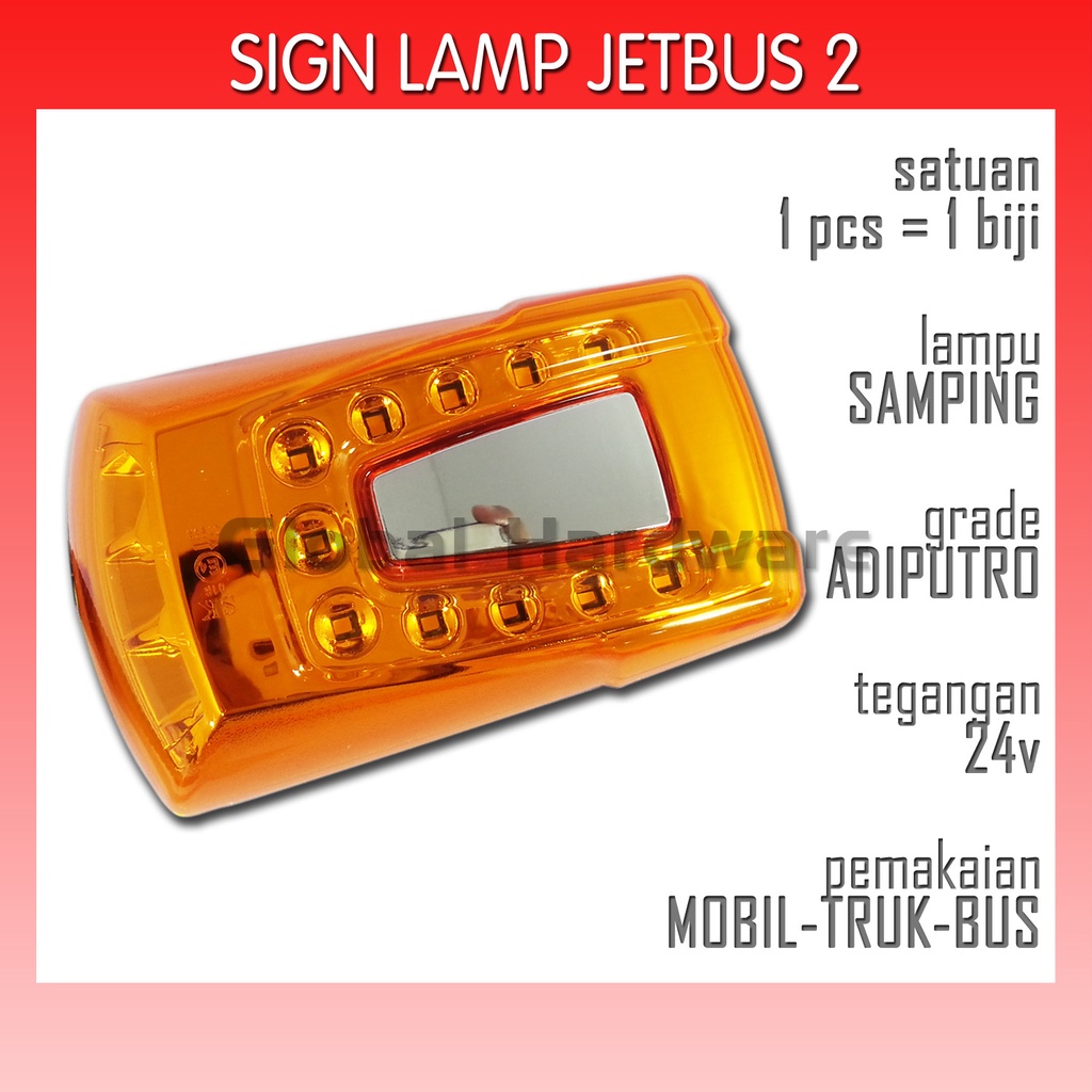 Lampu Mayang LED Aksesoris Variasi Marker Lamp Samping Sein Sign Riting Reting Mobil Truk Bus 01