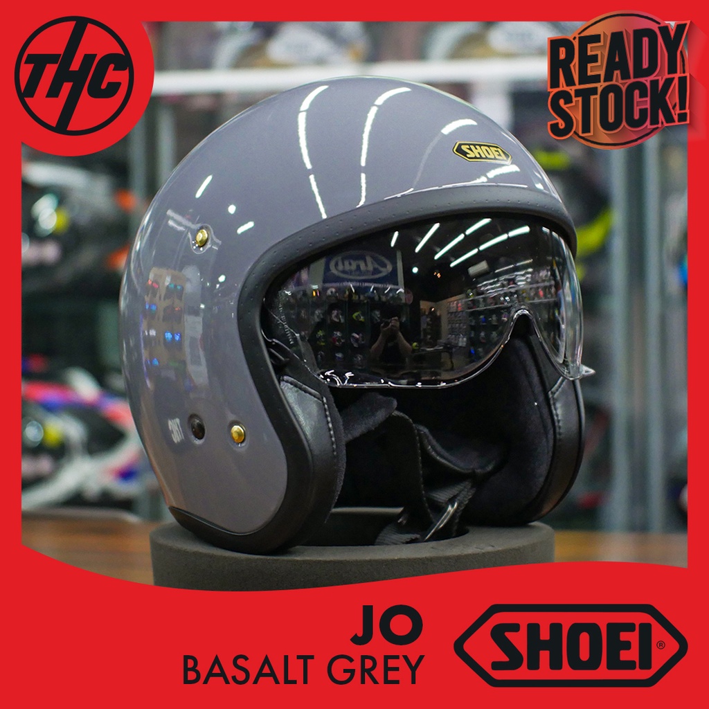 SHOEI JO BASALT GREY HELM HALF FACE CLASSIC