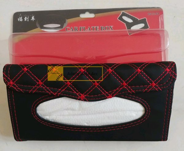 Tempat tissu jepit sunvisor motif benang