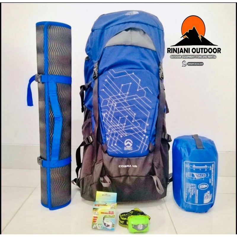 paket naik gunung camping tas carrier 45liter