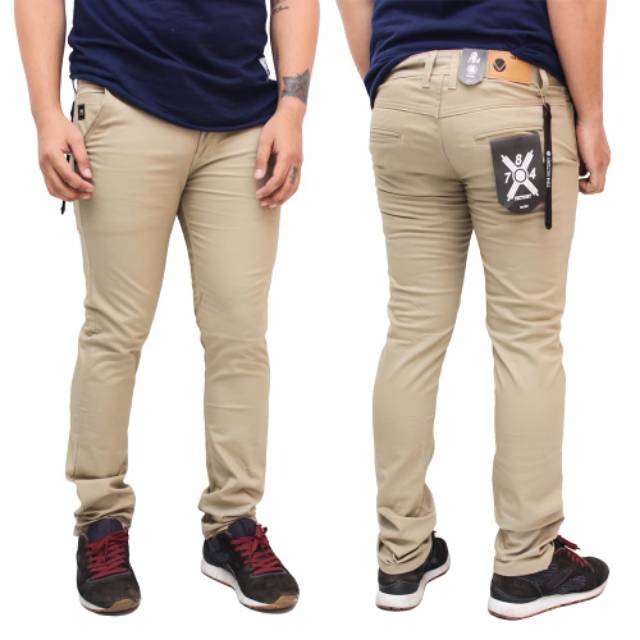 AIRBLACK DENIM TERLARIS / 784 VICTORY Celana chino pria panjang skinny semi slimfit cowo / cowok /