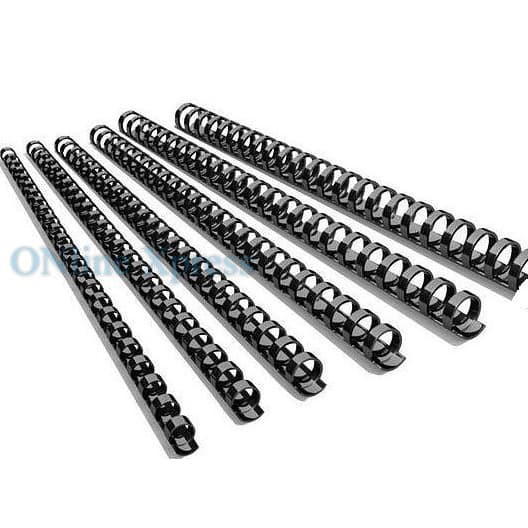 

Spiral Plastik Hitam A4 5/16" (8MM) / Ring Plastik / Plastik Binding Hitam Hombo ( 8 Batang )