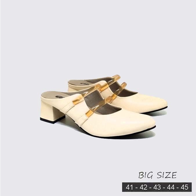 sepatu heels big size bustong heel cewek modis / sandal sepatu wanita inport ukuran jumbo-besar