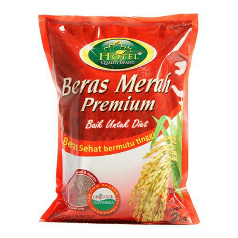 

Beras merah organik premium merk HOTEL 2Kg - baik untuk diet