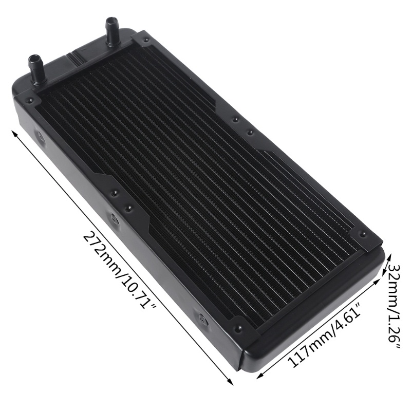 Bt DIY Liquid Cooling System High-Density Fins 18baris Aluminium Tabung Radiator 240mm