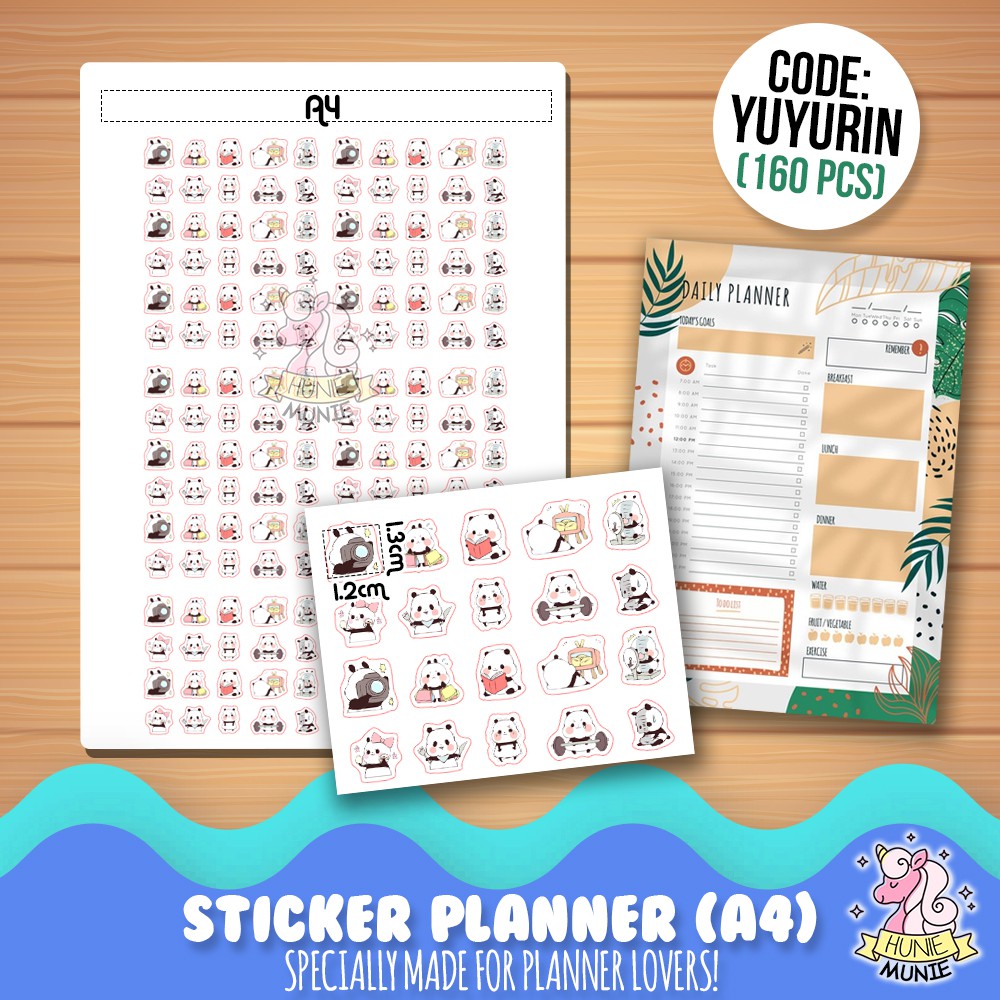 

Sticker Deco Planner - Yuyurin (160pcs) Stiker Hunie Munie