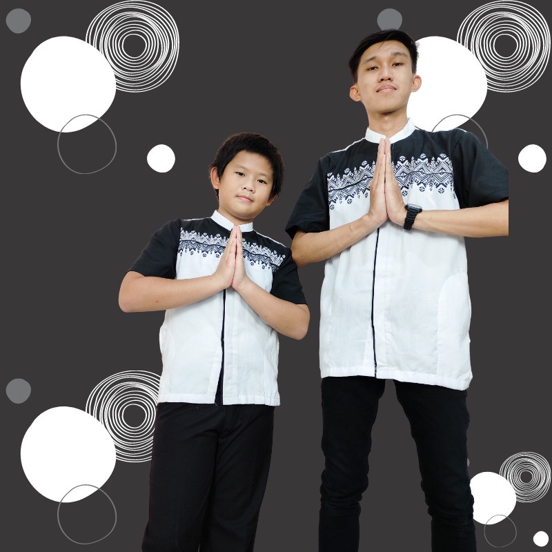 SB Collection Couple Atasan Baju Muslim Nino Koko Kemeja Anak Dan Ayah