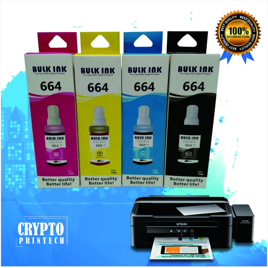 Tinta Bulk ink 664 / Tinta / Tinta Printer / Tinta Epson / Tinta Epson 664 Support Printer : L100.L110.L120.L200.L210.L220.L300.L310.L350.L355.L360.L365.L550.L555.L565.L655.L1300 NET VOL 70ML