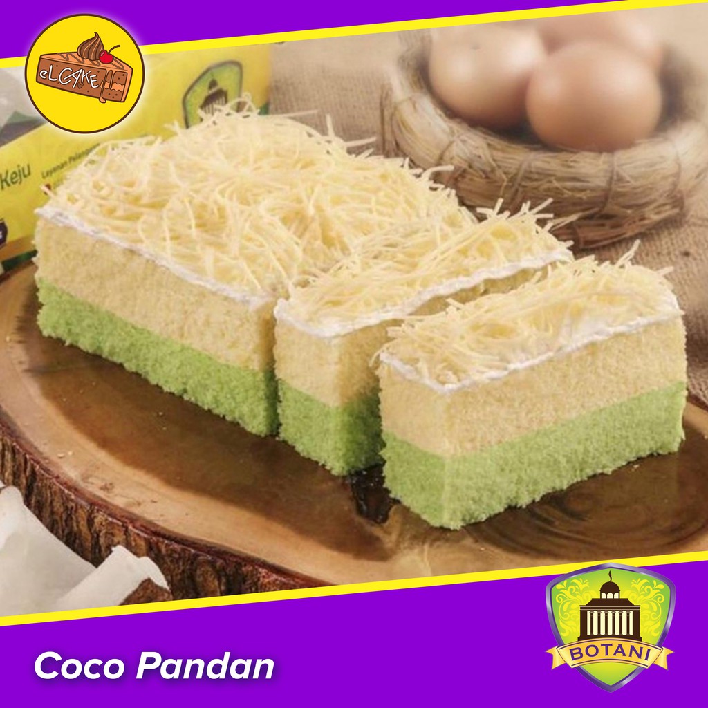 

Kue Bolu Coco Pandan Cake Strawberry Lapis Talas Botani by Sangkuriang, BSL, Kue Balok Lembut Asli