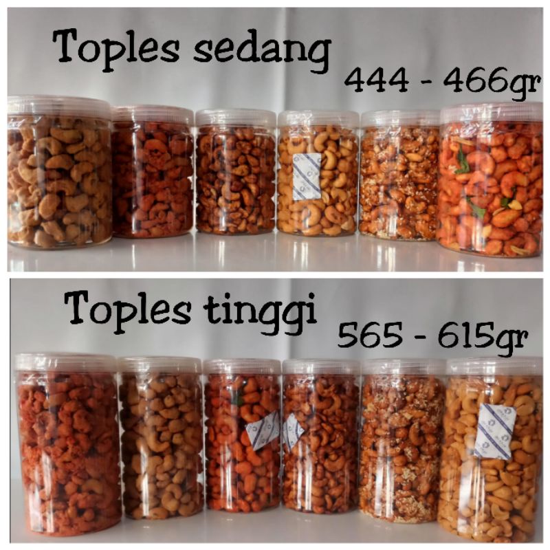 kacang mete panggang / kacang mede aneka rasa kemasan toples