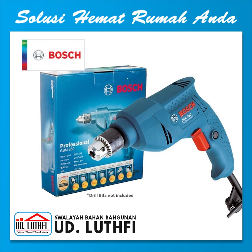 Bor Besi Bosch GBM 350 / Mesin Bor Listrik Bosch GBM 350 / Bor Tangan Listrik / Mesin Bor Tangan Listrik