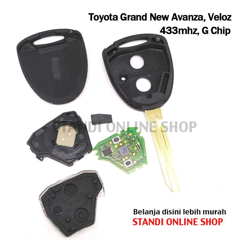 Remote Kunci Chip Transponder Remote PCB Mobil Toyota Grand New Avanza