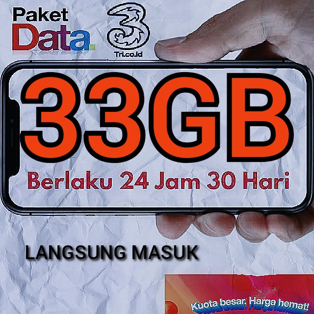 PAKET DATA TRI 33GB 66GB HREE 33GB 66GB TERMURAH
