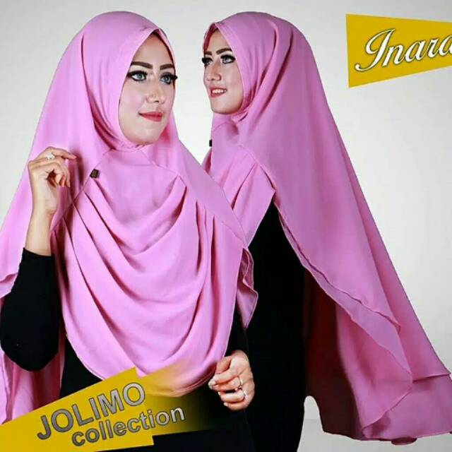 Hijab Ceruti Khimar 2 Layer Drappery Babydoll