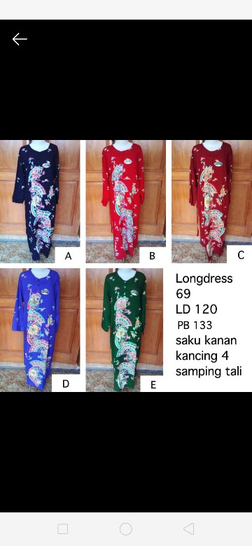 Daster Longdress / Gamis Batik Sari Kencana 69