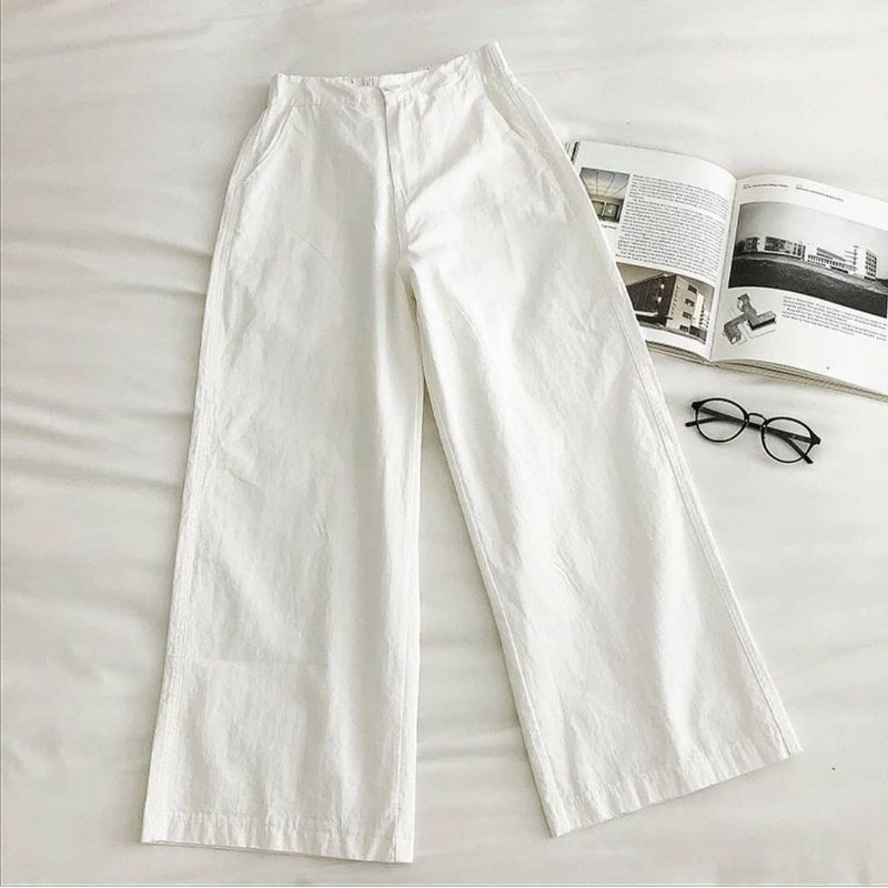 New Olivia Pants Celana Panjang Wanita Linen Premium Korean Style