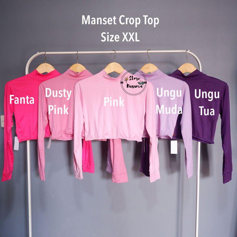 Manset Kaos Crop Top Bahan Rayon ukuran XXL