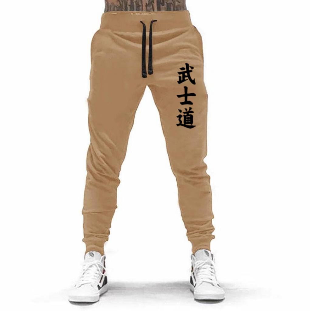 CELANA PANJANG JOGGER TULISAN CINA BUSHIDO UNISEX BAHAN FLEECE TEBAL / KUALITAS BAGUS / JOGGER PRINTING