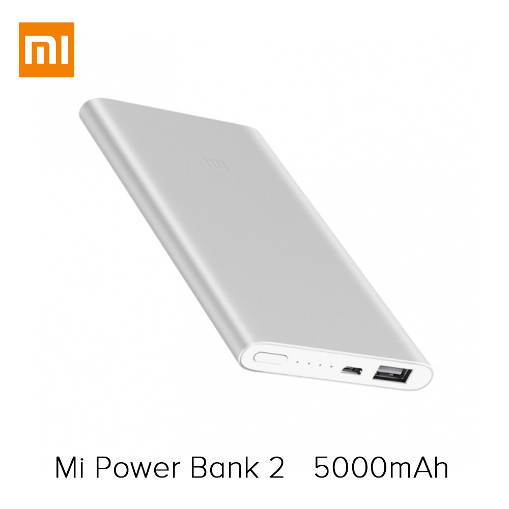 Powerbank Xiaomi 2 5000 MAh Power Bank 5000mAh Micro USB Xiao Mi Silver