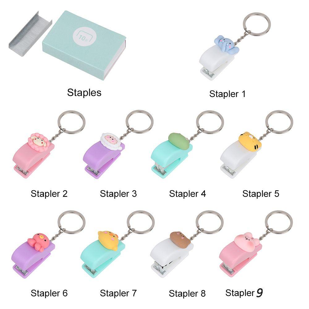 Top Mini Stapler Portable Binder Alat Kartun Lucu Stapler Kertas Klip