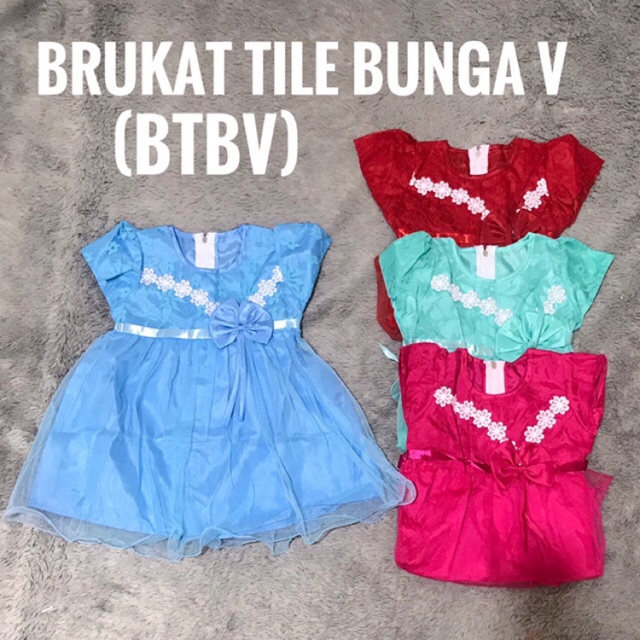 Dress Pesta Bayi Brukat / Tile/ Satin