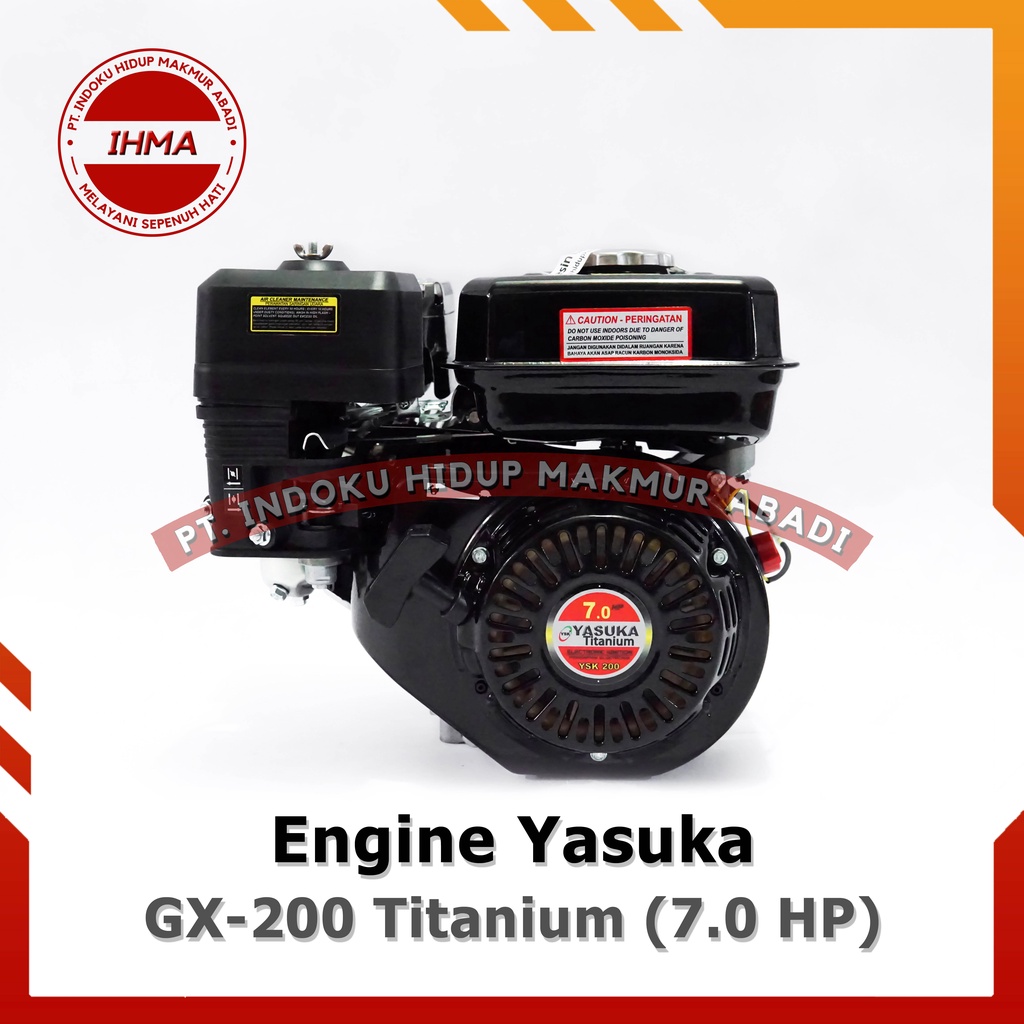 Gasoline Engine Yasuka GX 200 Titanium (7 HP) - Mesin Penggerak Serbaguna