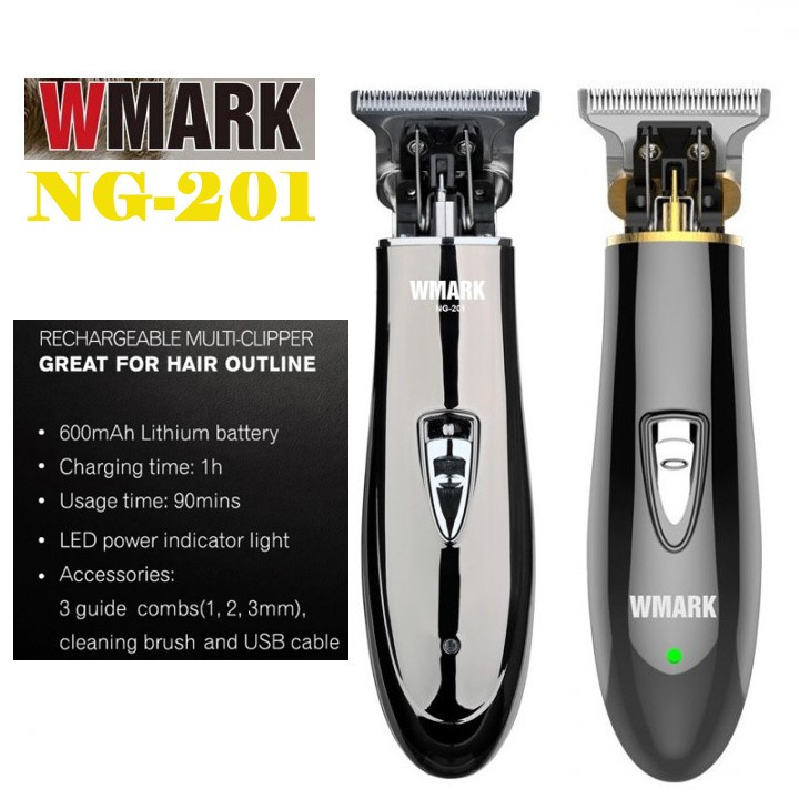 WMARK NG-201 T-Blade Zero-Gap 7000RPM Rechargeable Hair Clipper Trimmer
