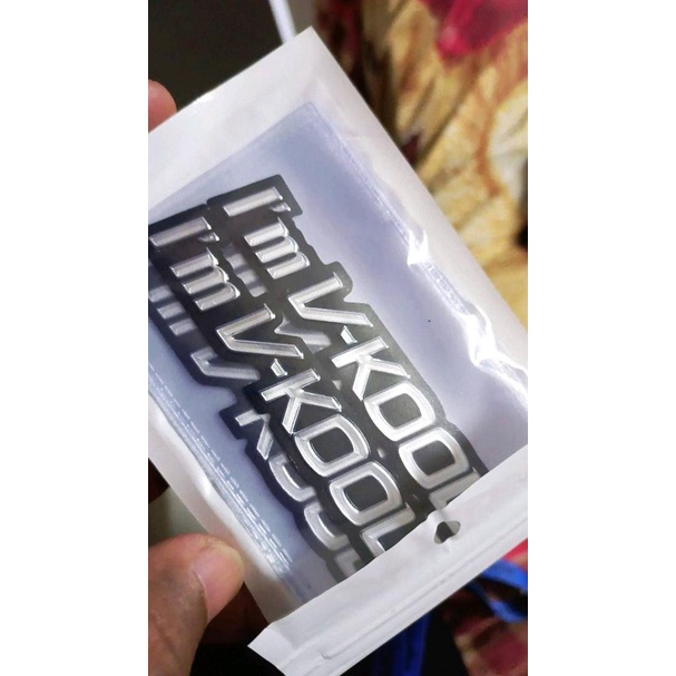 Stiker Sticker Kaca Mobil Timbul Im VKool Vkool V Kool Tebal
