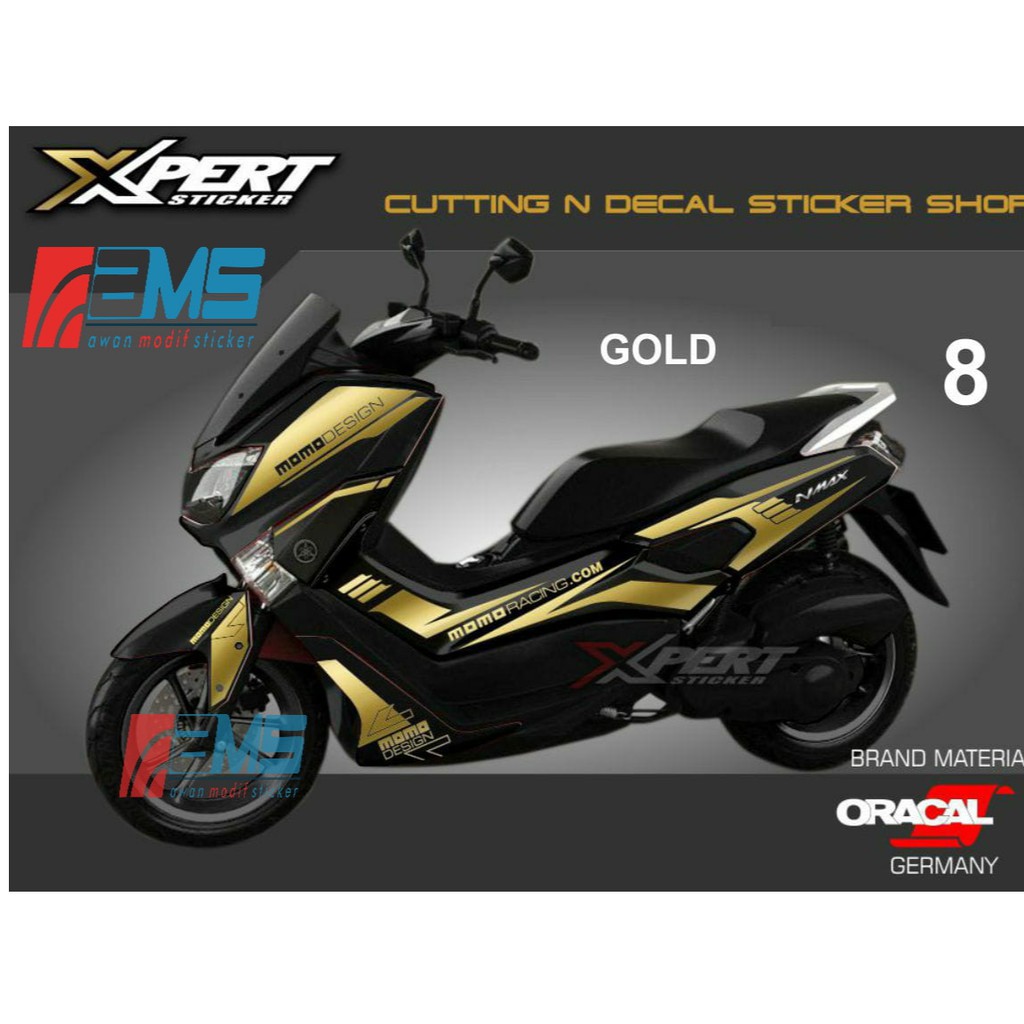 STICKER NMAX WARNA GOLD (KODE 8) MOMO