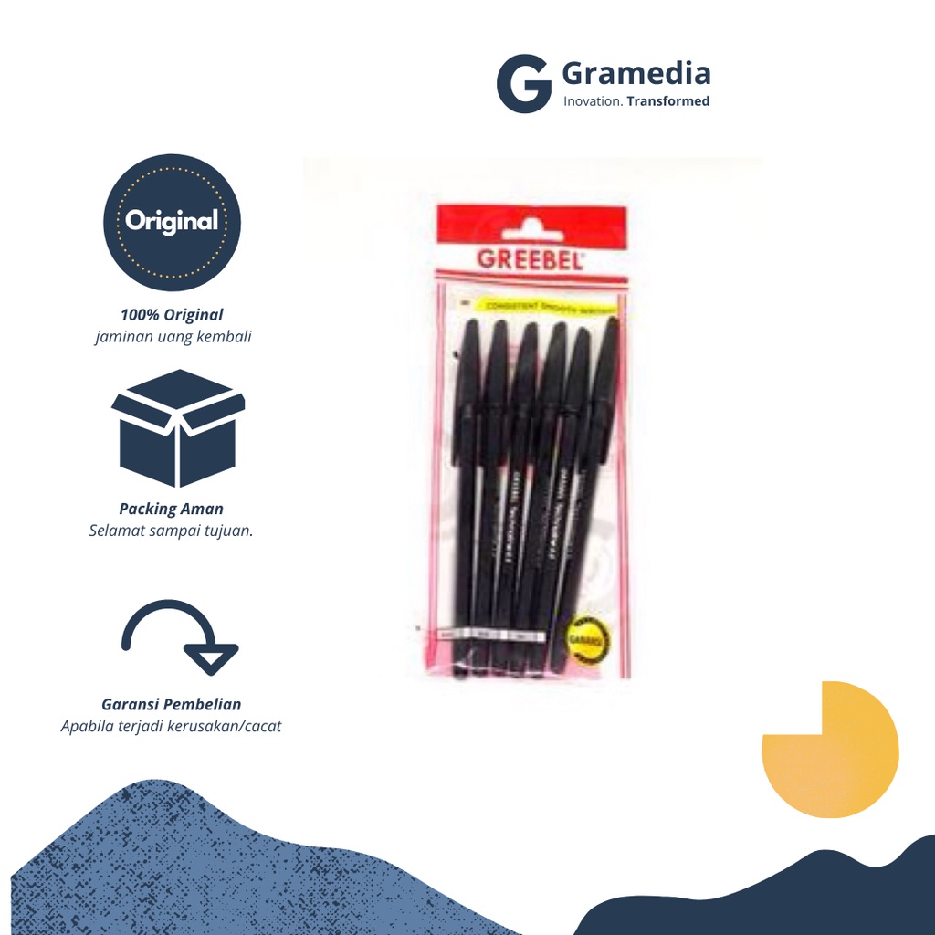

Gramedia cikupa - GREEBEL BALLPEN TECHNOLINE 0.5 BLACK (6 PCS/SET)