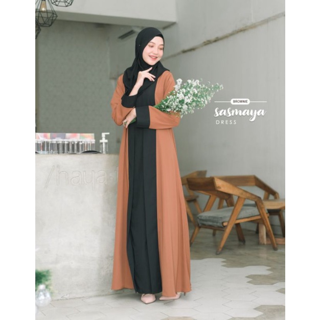 SASMAYA ABAYA BY ANB / GAMIS ABAYA WANITA MURAH / GAMIS POLOS / GAMIS PREMIUM