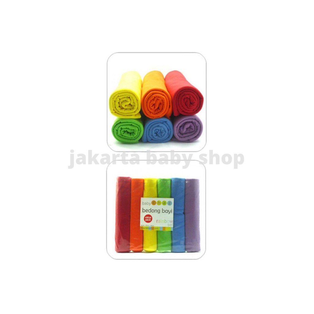 BEDONG PELANGI 90X100 CM BABY QU 847028 SATUAN/PC DAN PACK / BEDONG BAYI POLOS RAINBOW