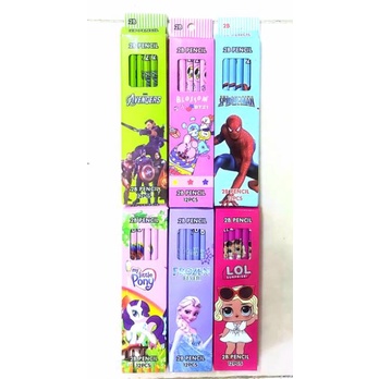

Pensil Kayu 2B Karakter Kartun isi 12 pcs