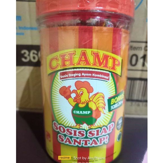 

Champ Sosis Ayam Siap Santap Toples Isi 24+2 Batang 598gram