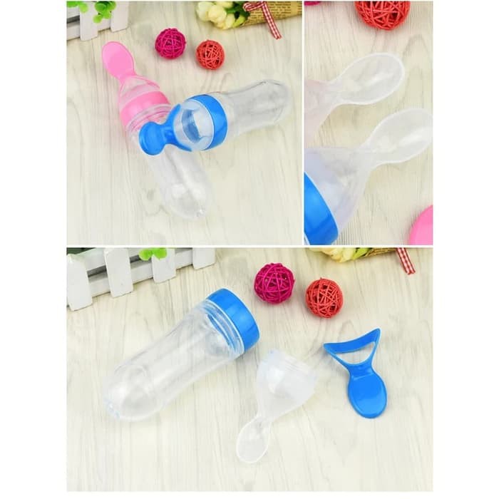 NA - Bottle Feeder - Botol Sendok Baby Silicon BPA Free - Sendok Botol Bayi