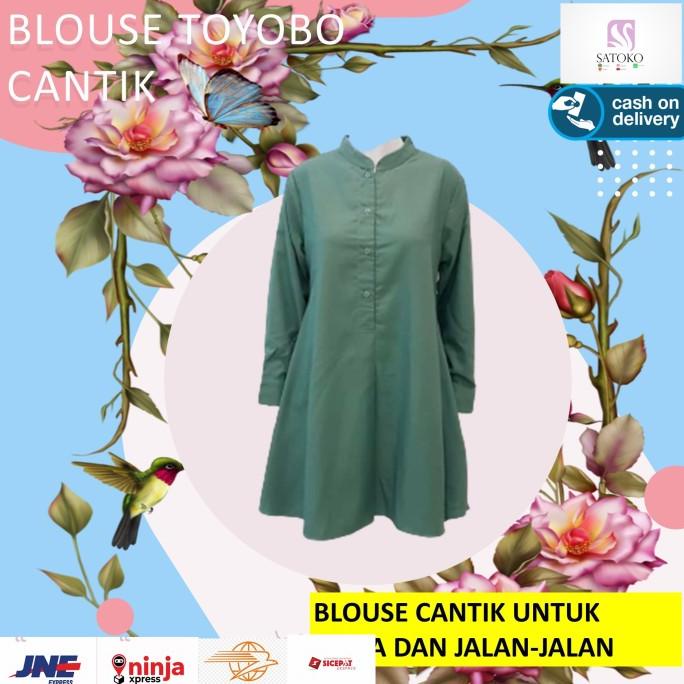BAJU ATASAN WANITA / TUNIK MUSLIM SAFIRA BAHAN TOYOBO ORI POLOS