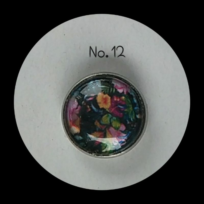 BM05-BROS MAGNET BUNGA /MAGNETIC HIJAB BROOCH 18MM-No. 12