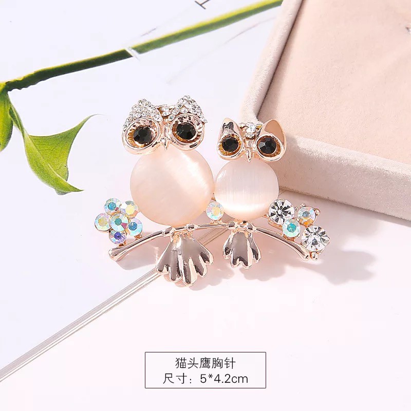 Ins Kepribadian Shiny Bros Berlian Imitasi Rusa Merak Bros Mutiara Unisex Bros Aksesoris indah-1#